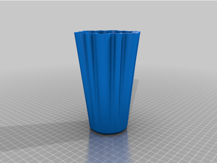 ondulation vase plante pot 2 johnkh 3d print model - Mito3D