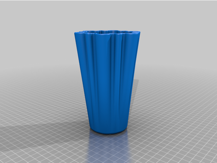 ondulação vaso plantar Panela 2 filé topo johnkh 3d print model - Mito3D