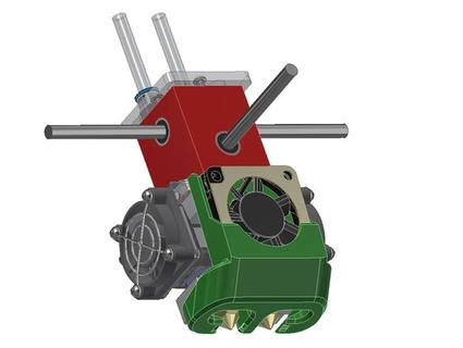double sided ventilador duto creatbot dx2 cadshef 3d print model - Mito3D