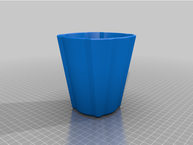 circle 4 edge vase pot johnkh 3D print model - Mito3D