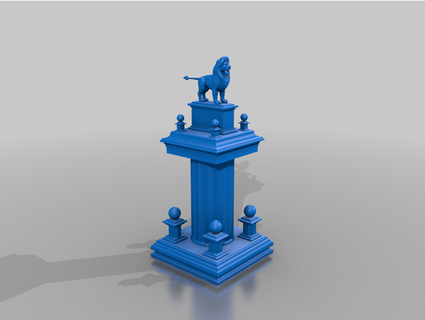 foam pillar trafalgar style lion lts magig 3d print model - Mito3D