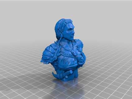orc female bust my3dprintforge 3d print model - Mito3D