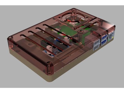 remixar framboesa pi 4b caso bainha cr6 max 40mm ventilador bordo conversores cghildreth 3d print model - Mito3D