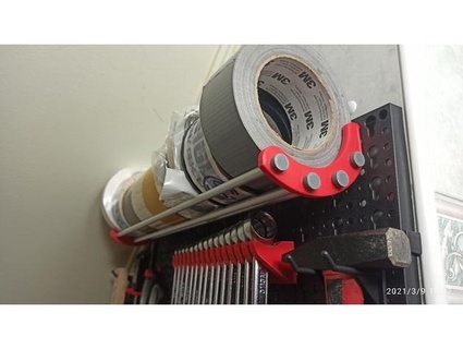 tape holder pegboard baigi 3d print model - Mito3D