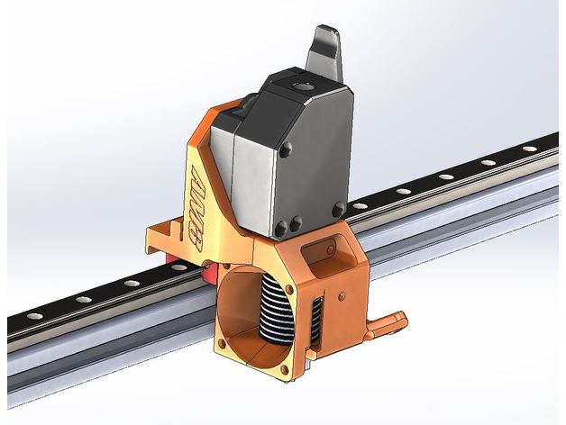 am8 axe linéaire rail mgn12 v6 bmg extrudeuse maketo3d 3D print model - Mito3D