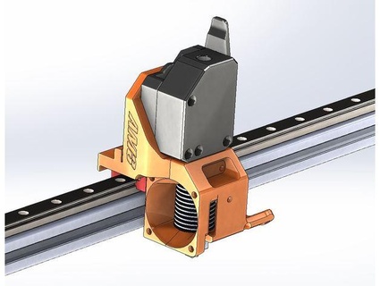 am8 - x axis linear rail mgn12 v6 bmg extruder maketo3d 3d print model - Mito3D