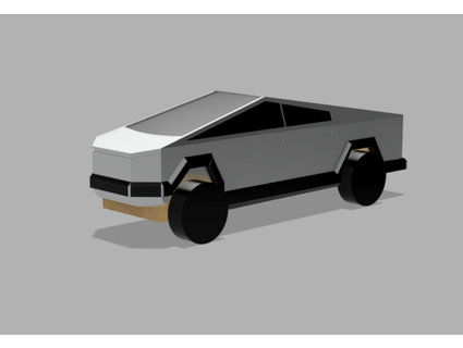 cybertruck pinewood derby car rwrife 3d print model - Mito3D