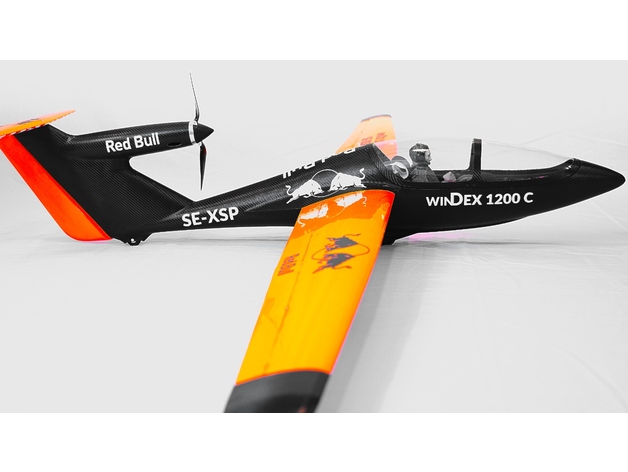 rc airplane windex 1200c fuselage - glider 3d printable roolaid 3D print model - Mito3D
