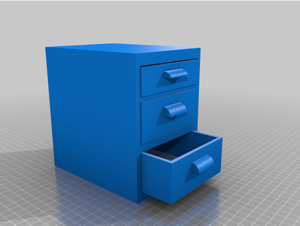 miniature cabinet drawers great computer desks legos screws lowfrictionprints 3d print model - Mito3D