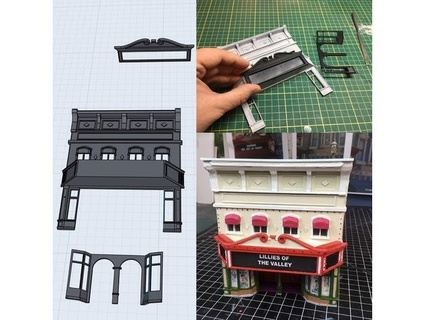 main st cinema storefront scale mike12point 3d print model - Mito3D