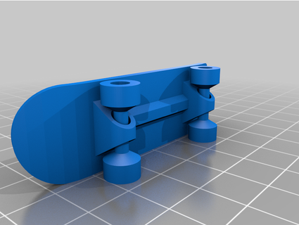 one piece fingerboard otter mountain 3d print model - Mito3D