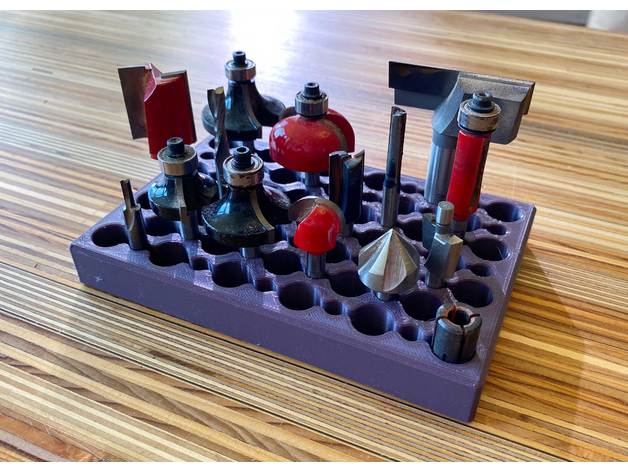 router bit organizer trays eusonic 3D print model - Mito3D