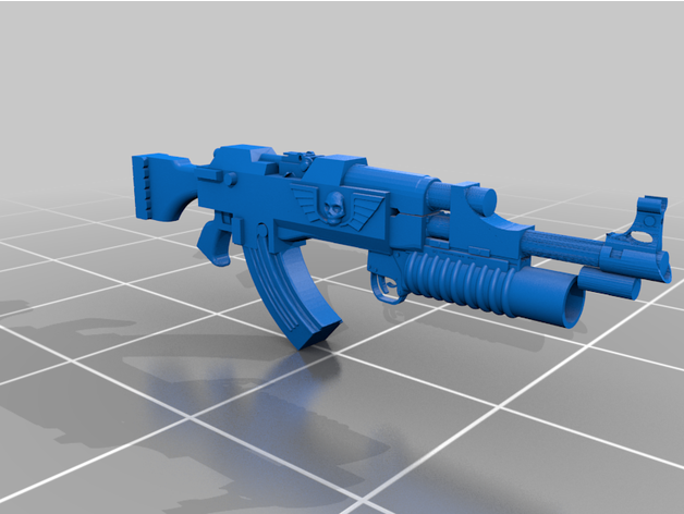 intergalactique garde moteur fusil infanterie am 47 + rg 6 grenade lanceur alyxlunceford 3D print model - Mito3D