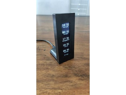 mondo orologio piccolo altamente accurato 5 Fusi orari 3ku delta 3d print model - Mito3D