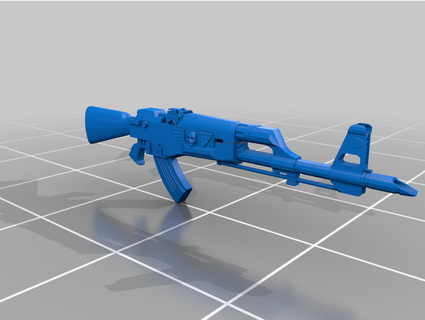intergalactic guard motor rifle infantry am-47 lasrifle - reworked alyxlunceford 3d print model - Mito3D