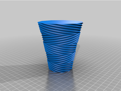 bükülmüş vazo sabit kireç 3d print model - Mito3D