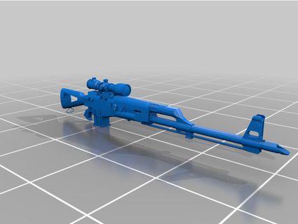 intergalactic guard motor rifle infantry svd dragun las-sniper alyxlunceford 3d print model - Mito3D