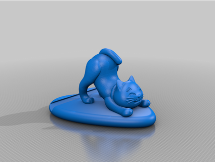 cat cell phone holder remix optimized fdm printing knechtrootrecht 3d print model - Mito3D