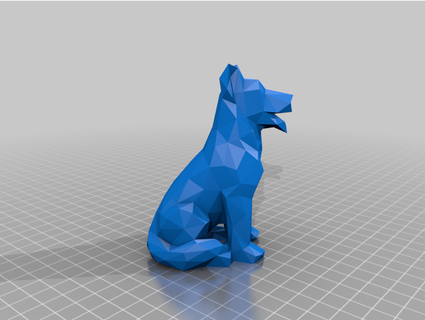 lowpoly chien dicas3dprint 3d print model - Mito3D