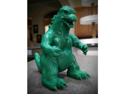 achaparrado Godzilla figura branquias 3d print model - Mito3D