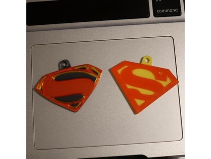 Superman porte clés vues ringardes 3d print model - Mito3D