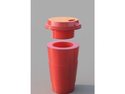 coffee cup keychain pill container lessananon1 3d print model - Mito3D