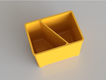 stanley organizer - small bin diagonal split westendriot 3d print model - Mito3D