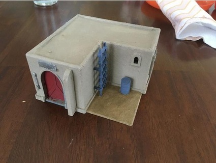 star savaşlar lejyon Tatooine ev l şekil kır evi 3d print model - Mito3D