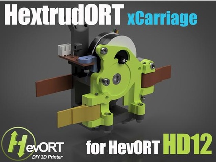 hextrudort - carriage hevort hd12 configuration miragec 3d print model - Mito3D