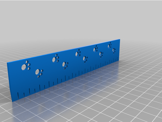 simple ruler pawprints whega 3D print model - Mito3D