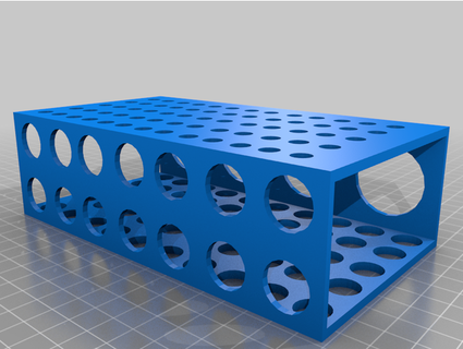 4 way tube rack downloadablelabs 3d print model - Mito3D