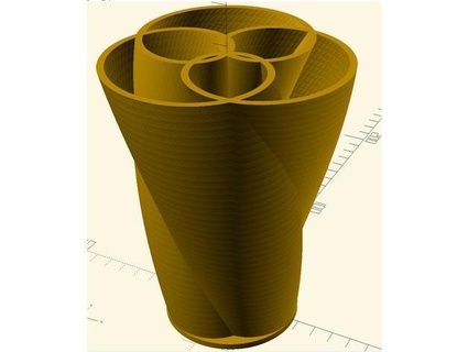 parametrisch Rhodonea Vase Marmeladenkultur 3d print model - Mito3D