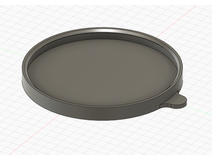 cat food lid 75mm tab intossh 3d print model - Mito3D