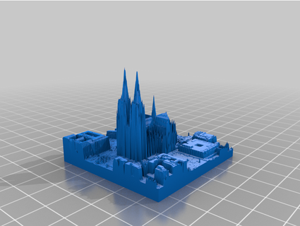 eau Cologne cathédrale lner dom heywatchit 3d print model - Mito3D