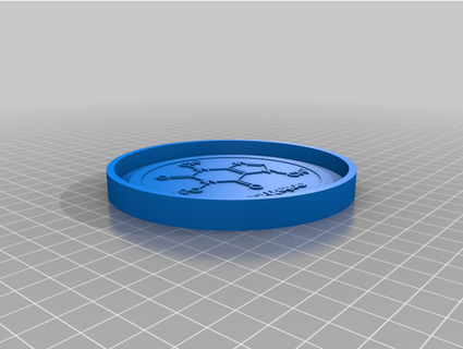 caffeine coaster negative mold k3d creates 3d print model - Mito3D