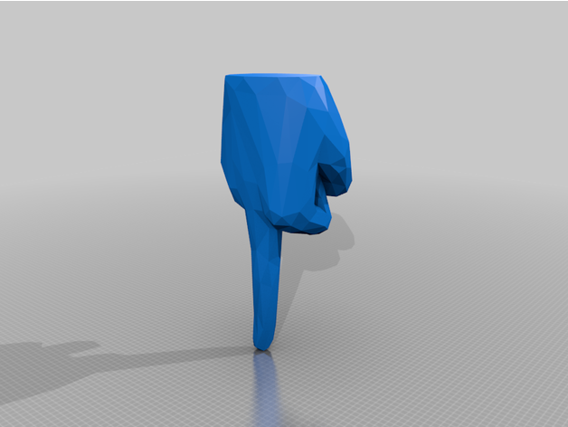 Mitte Finger Hand niedrig poly Blindmaus 3D print model - Mito3D