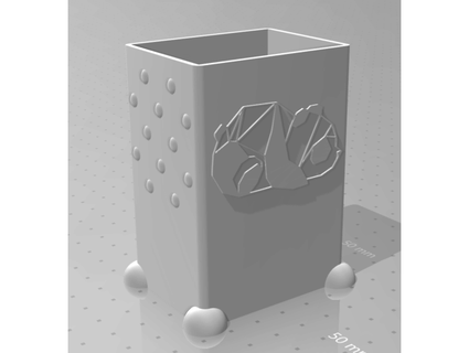 boîte jus titulaire soutien Panda fred2u 3d print model - Mito3D