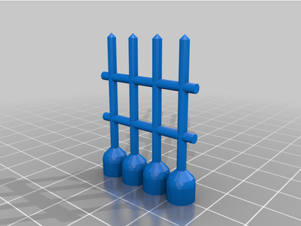 fence compatibale major building block brands archaeofoster 3d print model - Mito3D