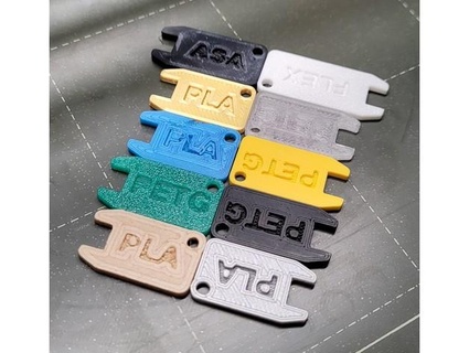 filament swatch types teque5 3d print model - Mito3D