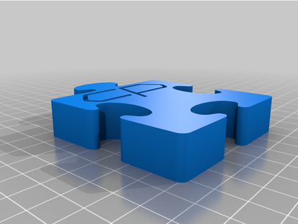 parametrico puzzle pezzo autismo consapevolezza matt19888 3d print model - Mito3D