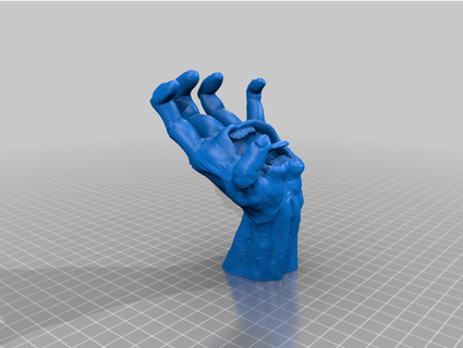 angry hand edgrivas 3d print model - Mito3D