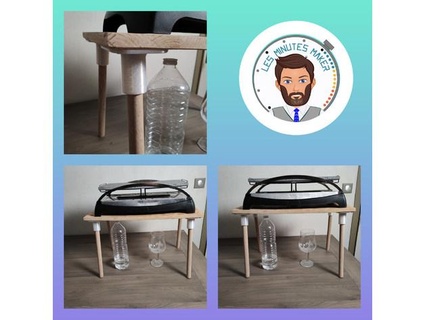pie verser rehausse table minutes maker 3d print model - Mito3D