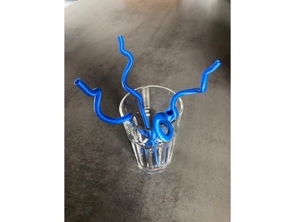 fancy drinking straw endorriar 3d print model - Mito3D