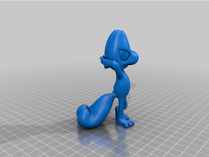 big tail grenouille he3d2016 3d print model - Mito3D