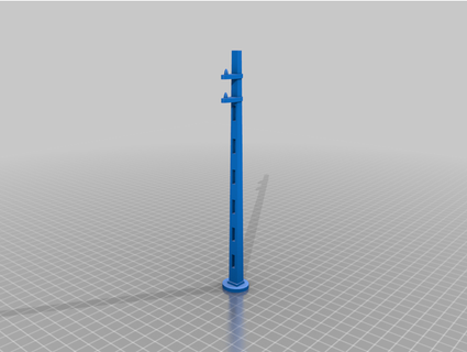 28mm wargaming concrete cast telegraph pole single arm full colour miniatures 3d print model - Mito3D