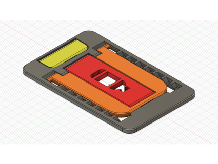 crédito tarjeta tamaño plegable móvil estante soporte gziegler69 3d print model - Mito3D