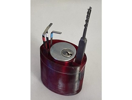 locksport mortise lock cylinder holder fluxquanta 3d print model - Mito3D