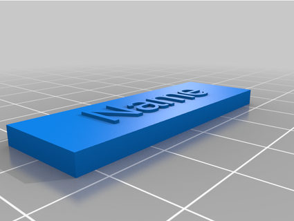 customizable name plate tubatom 3d print model - Mito3D