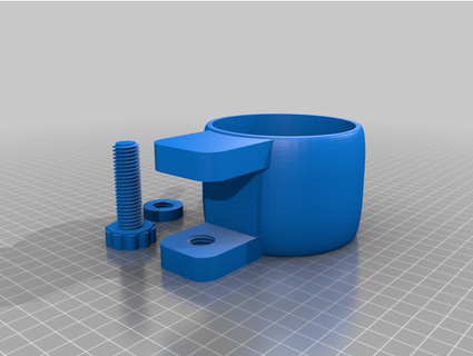 cup holder screw clamp jp23mc 3d print model - Mito3D