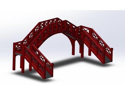 hogsmeade - goathland footbridge oo gauge 1 76 harry potter lkdesu 3d print model - Mito3D